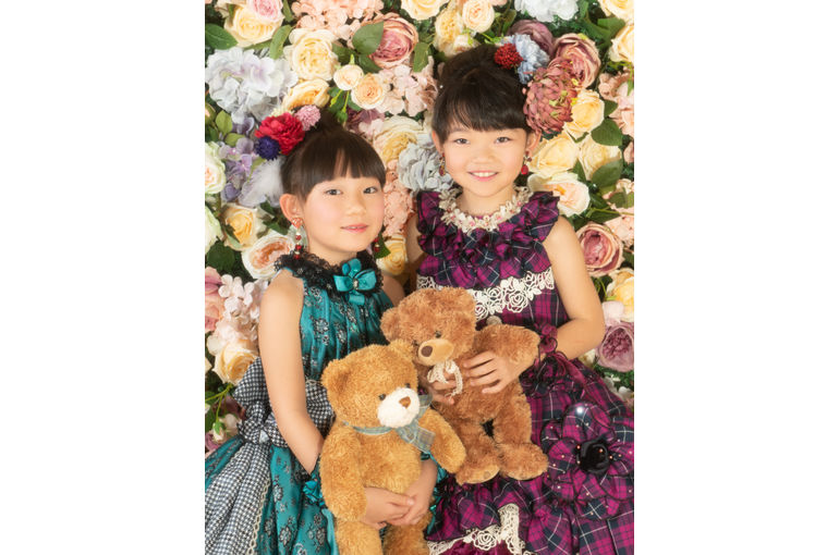 姉妹でドレス撮影