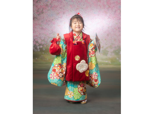 三歳の七五三は被布で