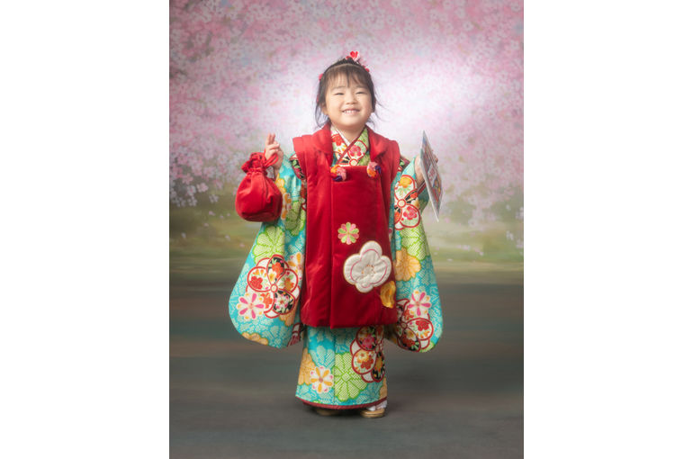 三歳の七五三は被布で
