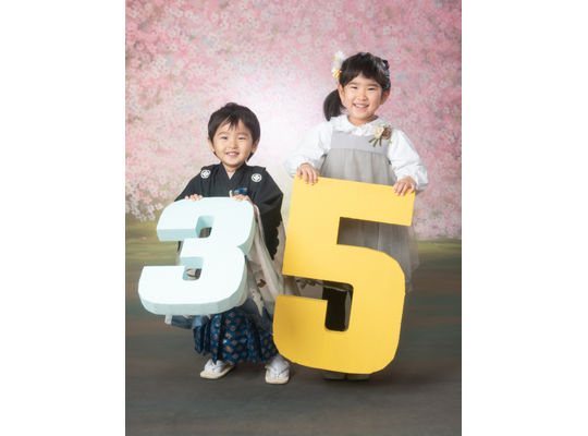 姉弟で七五三の衣装