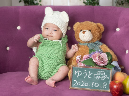 お宮参りの記念撮影