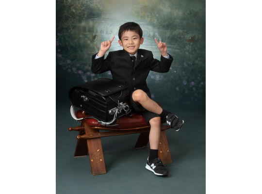 小学校の入学記念撮影