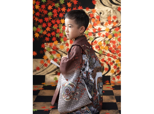 凛々しく5歳の七五三