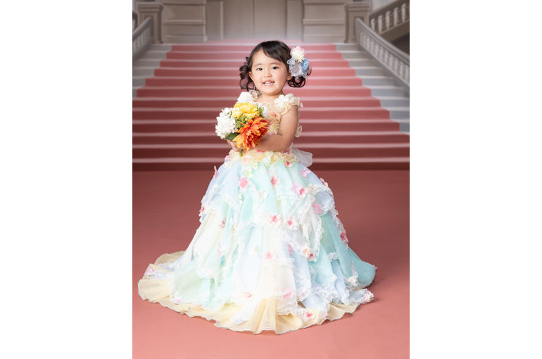 3歳のドレスで撮影