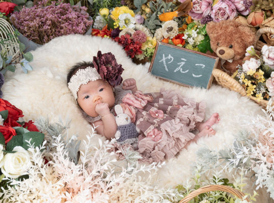 お宮参りでドレス撮影