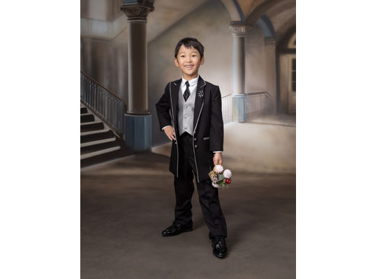 凛々しく5歳の七五三