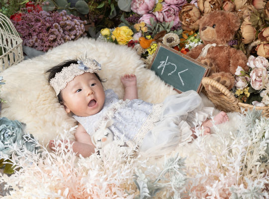 可愛いドレスで撮影