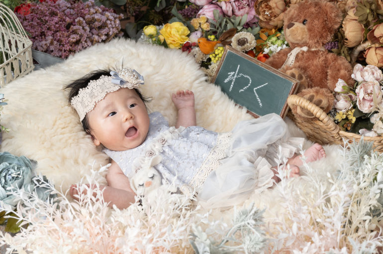 可愛いドレスで撮影